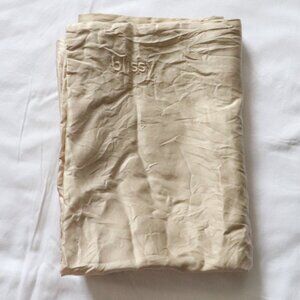 Blissy Tan Standard Queen Long Fibre 100% Mulberry Silk Pillowcase
